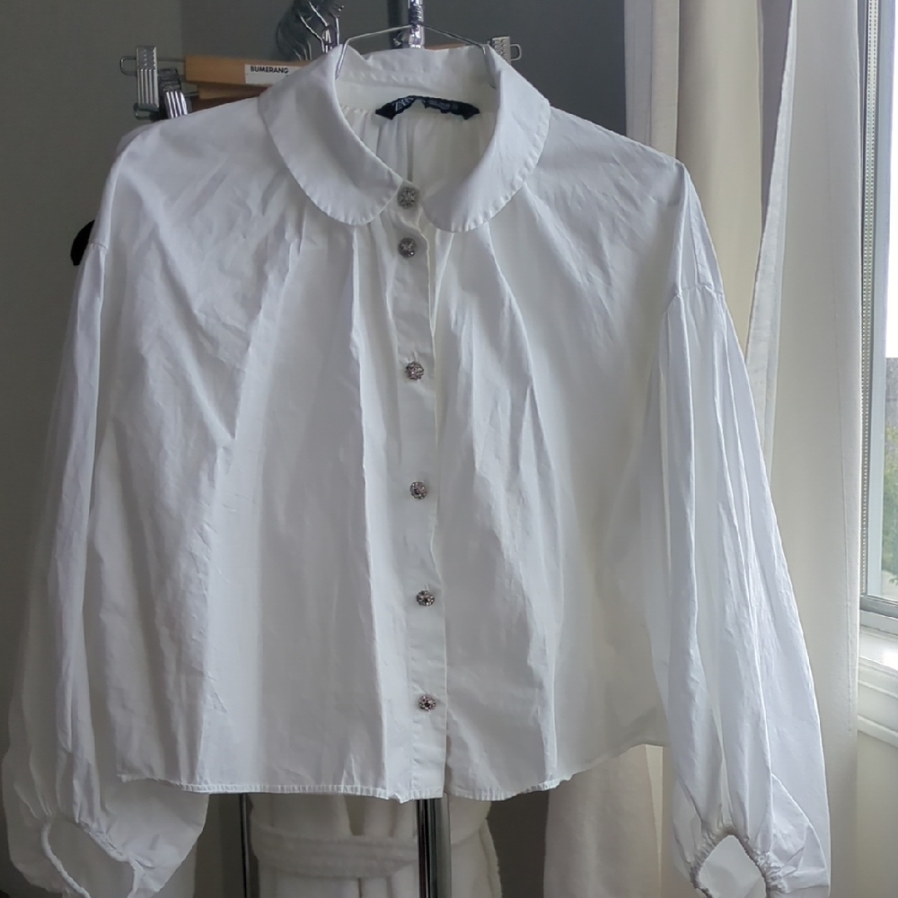White Button-Up Blouse